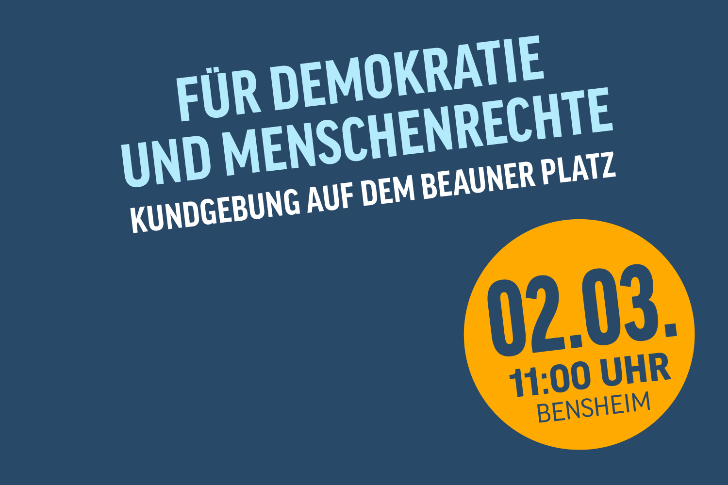 Für Demokratie und Menschenrechte Kundgebung auf dem Beauner Platz